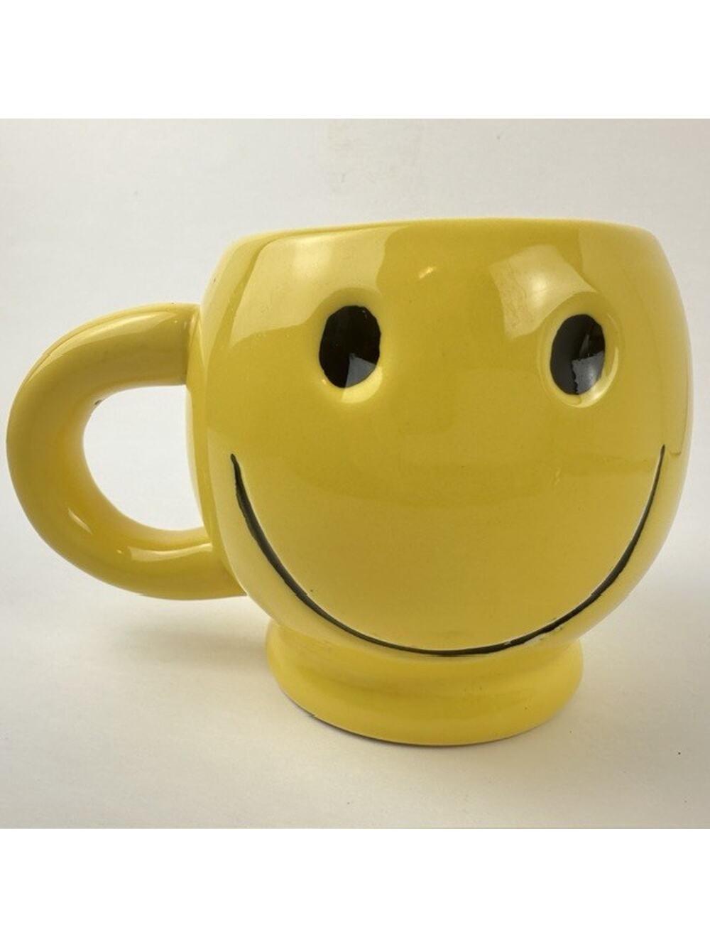 Smiley Face, Have a happy day, McCoy Mug/Cup Yellow Coffee 1970s Vintage USA